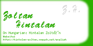 zoltan hintalan business card